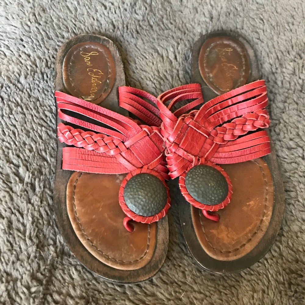 Sam Edelman red Woven Sandal